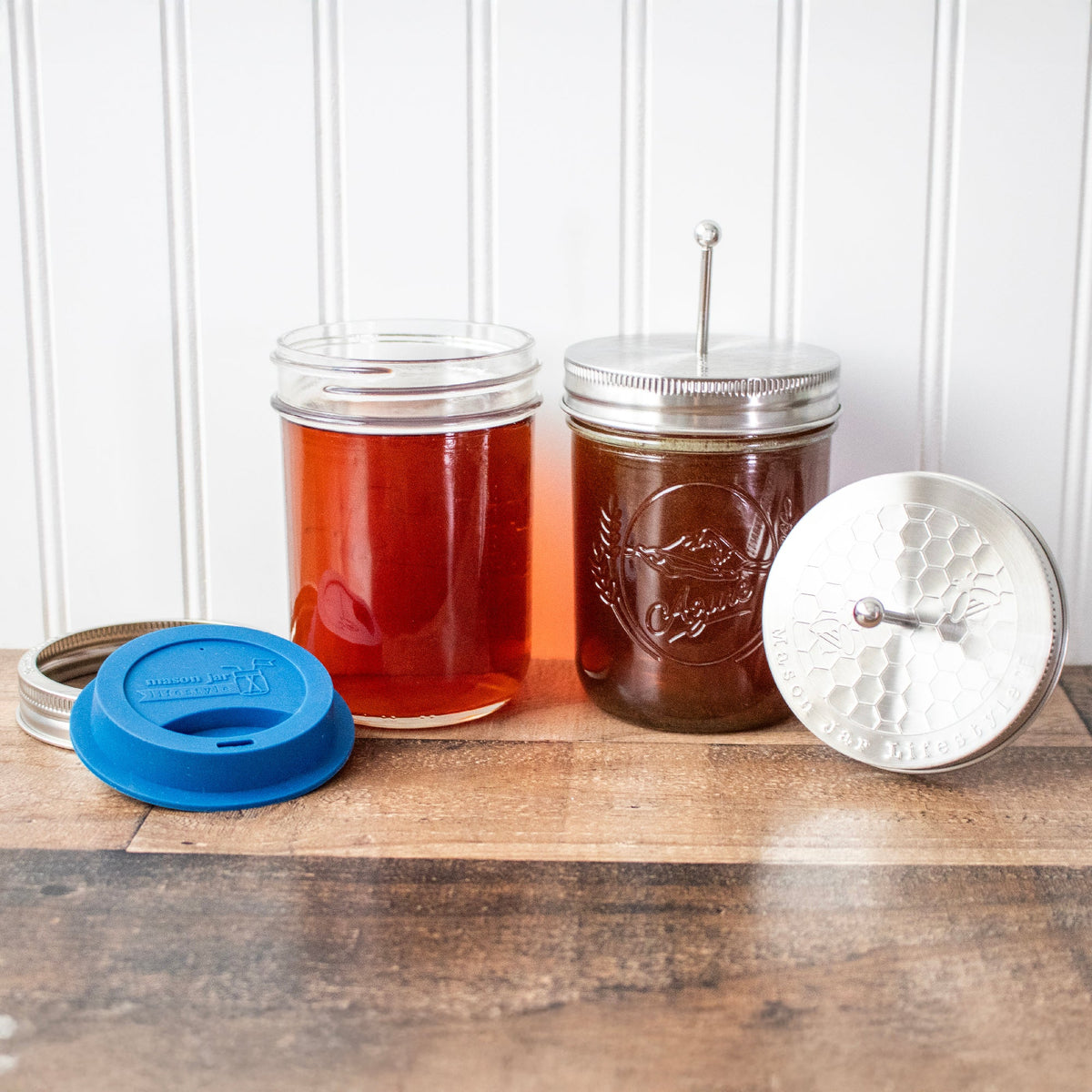 Honey Dipper Stainless Steel Lid for Mason Jars