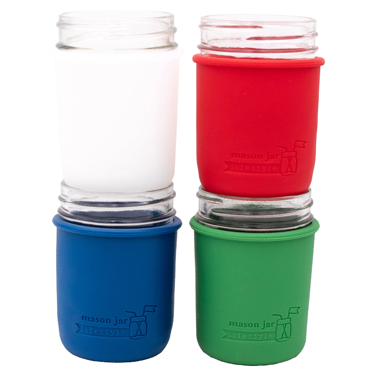 Silicone Sleeve for Regular Mouth Half Pint 8oz Mason Jars
