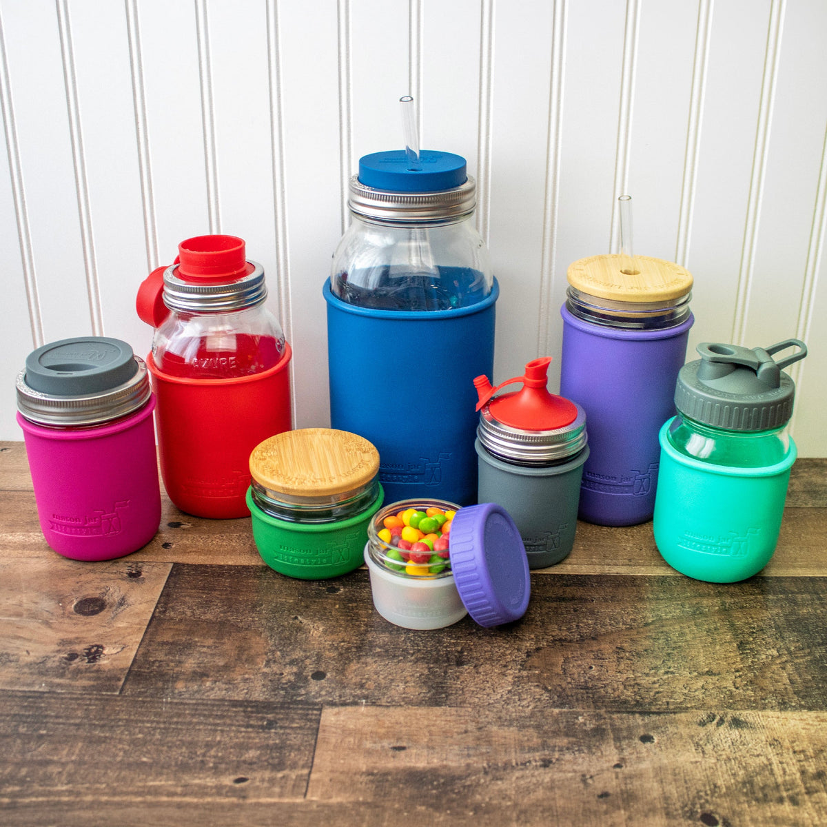 Silicone Sleeve for Regular Mouth Pint 16oz Mason Jars