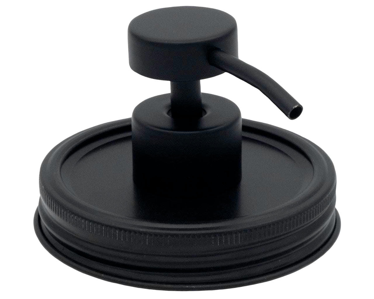 Matte Black Soap Pump Lid Kit for Mason Jars